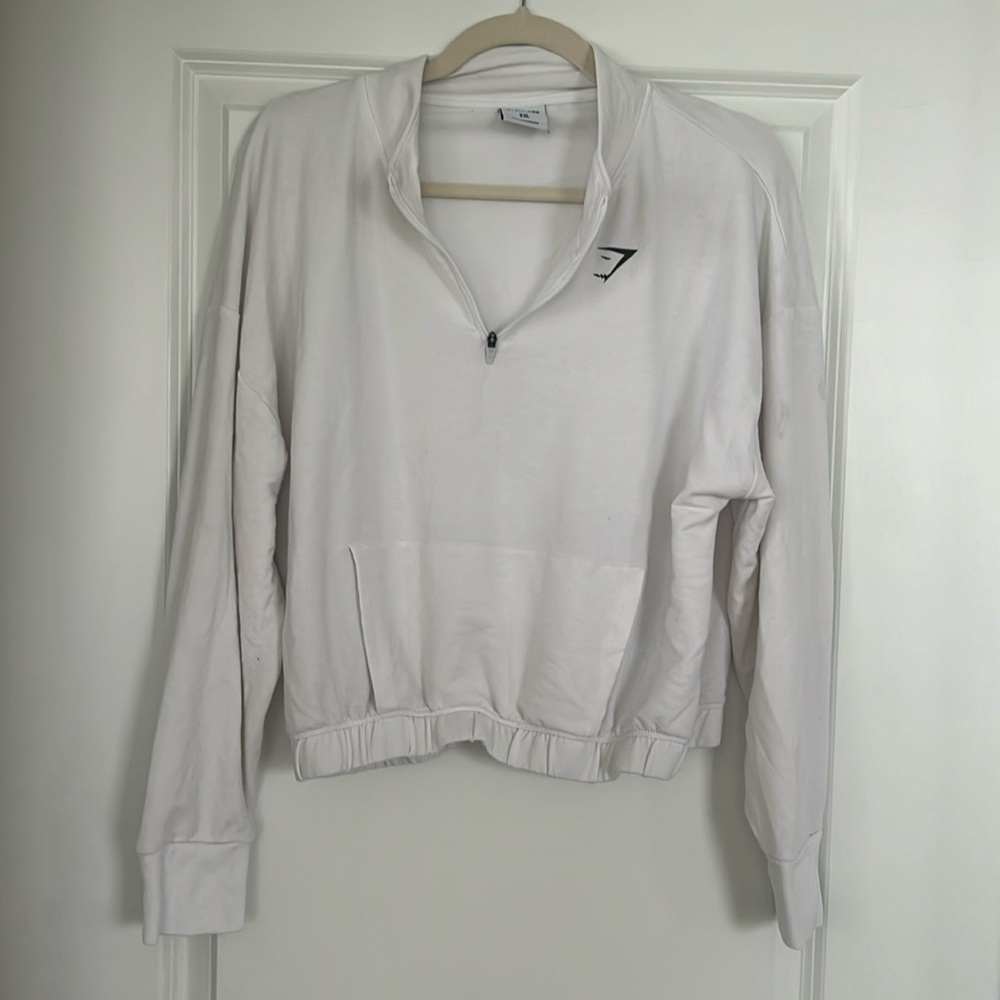 Gymshark - Pippa training pullover white, size XXL